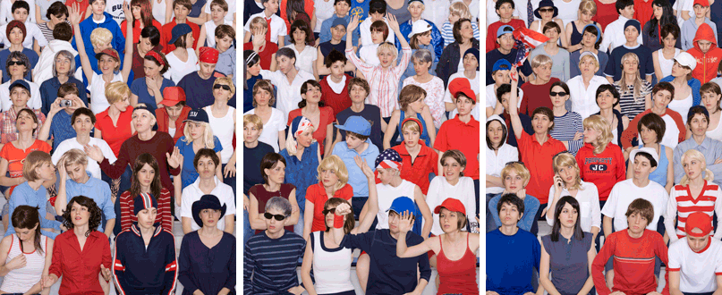 Margeaux Walter: Grandstand, 2009-2010, 3-D Lenticular, 40 x 96 inches