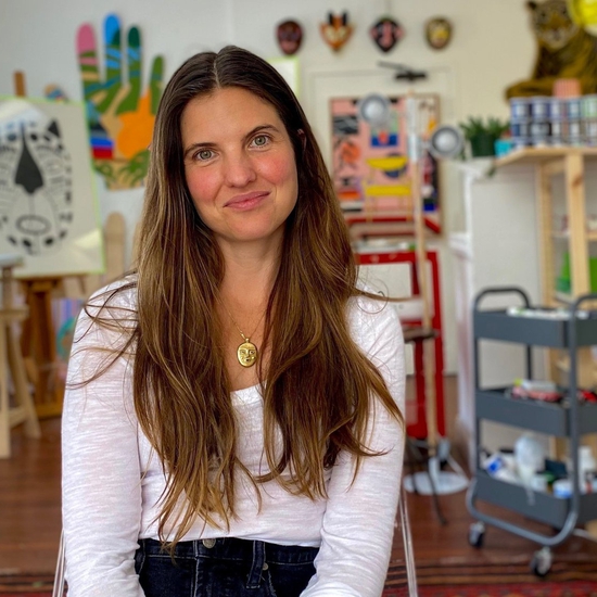 Mary Finlayson in her studio