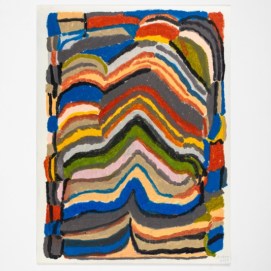 Joe Rudko, Morning Stack, 2024, Oil Pastel on paper, 12 x 9 inches, Framed size 16 x 13 x 1.25 inches