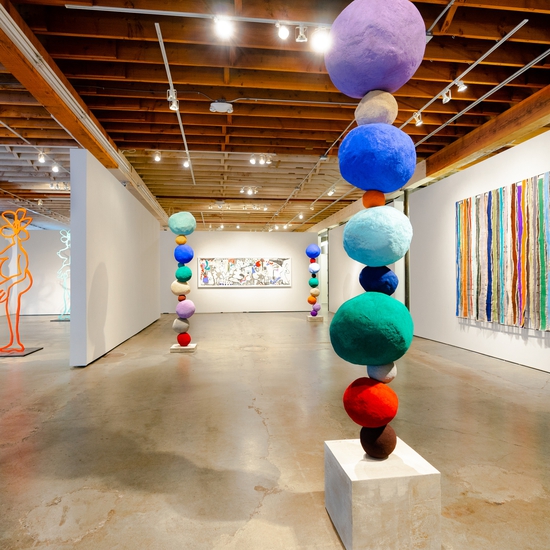 Installation view of Annie Morris' 2018 solo exhibition