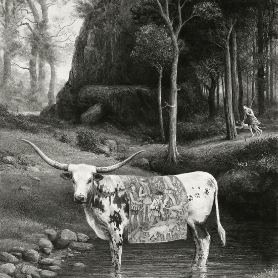 SOLD - Ethan Murrow, Analogy at Rest, 2025, Graphite on paper, 56x50 inches, Framed size 61 x 55 x 2 inches