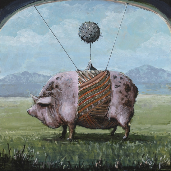 Ethan Murrow, Animal Lords and Ladies 3, 2024, Acrylic on Panel, 8 x 8 inches