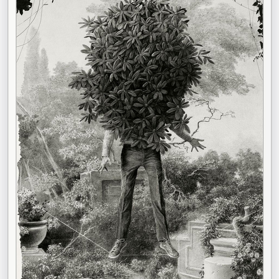 SOLD Ethan Murrow: Awaiting the Tide, 2023, Graphite on paper, 48 x 36 inches (framed dimensions: 53 x 41 x 2 inches)