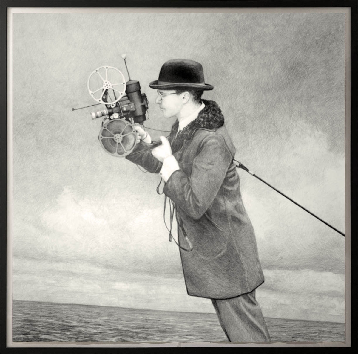 Ethan Murrow, Barnum Was Constantly Making Ill-advised Improvements to the Arctic Re-Projector, 2007, Graphite on paper, 72 x 72 inches, Framed size 78 x 78 x 2.25 inches