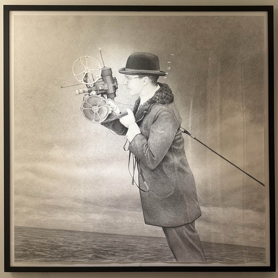 Ethan Murrow, Barnum Was Constantly Making Ill-advised Improvements to the Arctic Re-Projector, 2007, Graphite on paper, 72 x 72 inches, Framed size 78 x 78 inches
