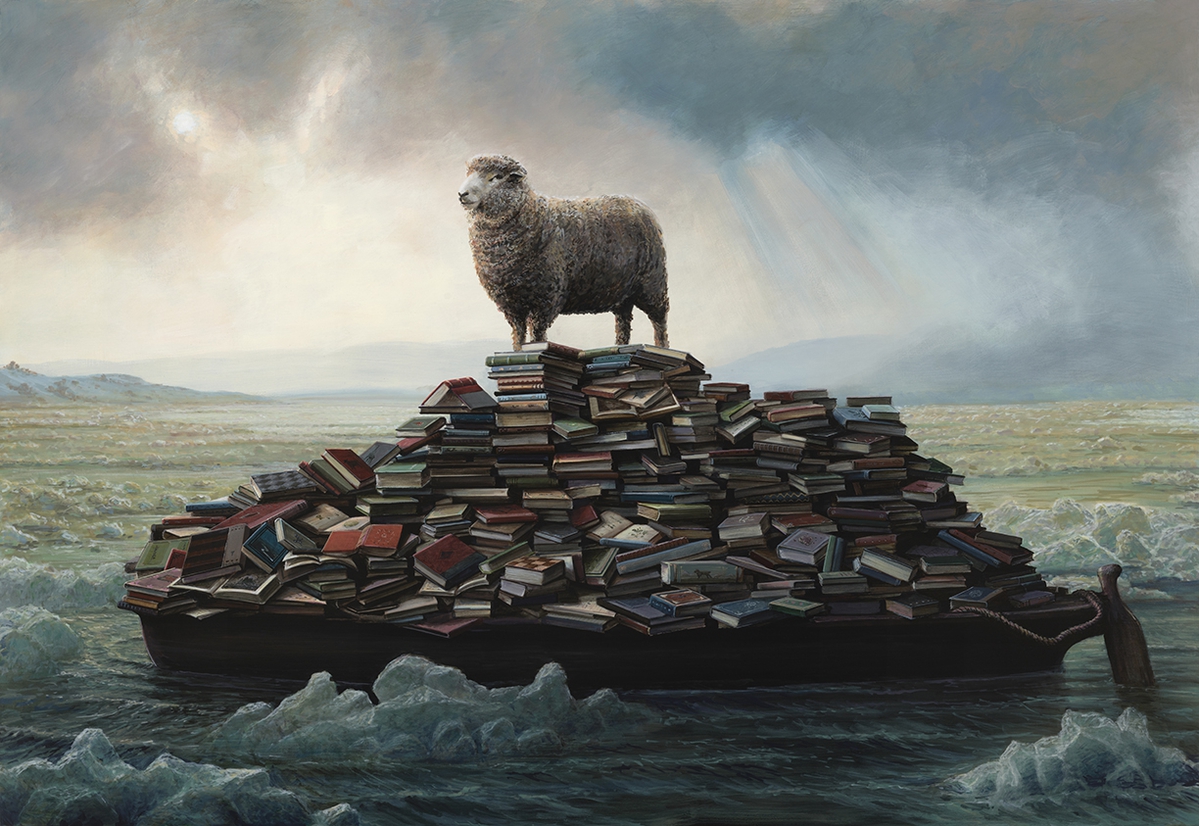 Ethan Murrow, Bell Ringer, 2025, Acrylic on panel, 66 x 96 x 2 inches