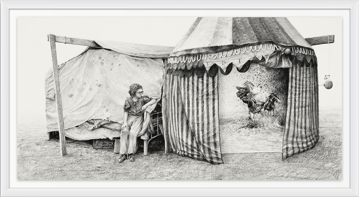 Ethan Murrow: Everything A Contradiction, 2017, Graphite on paper, 23.5 x 47.5 inches (Frame size: 28.5 x 52.5 x 2.25 inches)