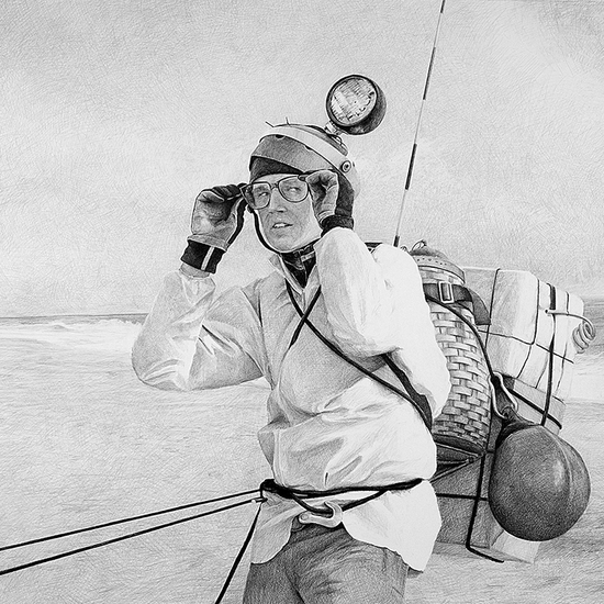 Ethan Murrow: It Was Awful Luck, She Had Definitely Seen Them Cast Out the Cetacean Broadcaster, 2007, Graphite on paper, 72 x 138 inches
