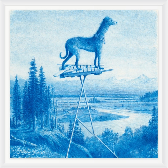 Ethan Murrow: Kingdom, 2024, Pencil on paper mounted on dibond, 24 x 24 inches (framed dimensions: 25.5 x 25.5 x 2 inches)