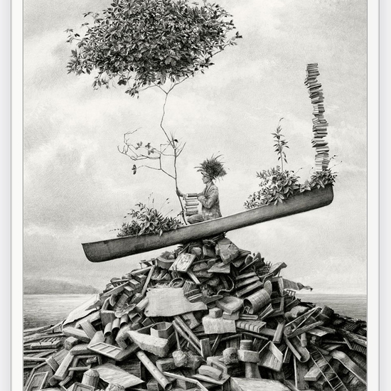 Ethan Murrow: Maritime Charrette, 2023, Graphite on paper, 60 x 42 inches (framed dimensions: 64 x 46 x 2.25 inches)