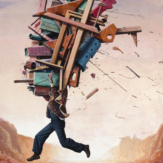 Ethan Murrow: Timepiece, 2022, High flow acrylic on panel, 48 x 36 x 1 inches