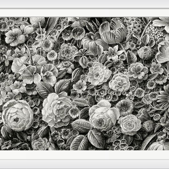 Ethan Murrow: Wash, 2023, Graphite on paper, 18 x 48 inches (framed dimensions: 22.5 x 53 x 2 inches)