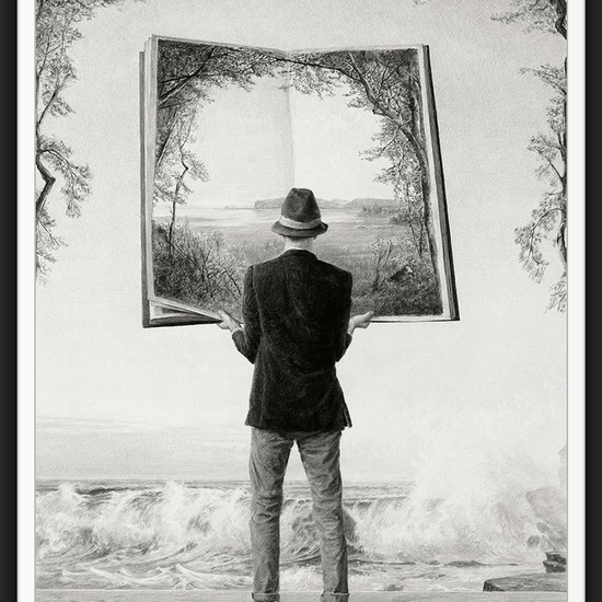 Ethan Murrow: Wave Letter, 2023, Graphite on paper, 48 x 36 inches (framed dimensions: 53 x 40.5 x 2 inches)