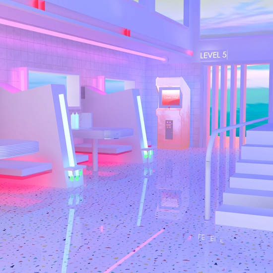 For Summer Dreams, Neon Saltwater creates brightly-colored and neon-lit virtual spaces that evoke memory and nostalgia in Summer Dreams