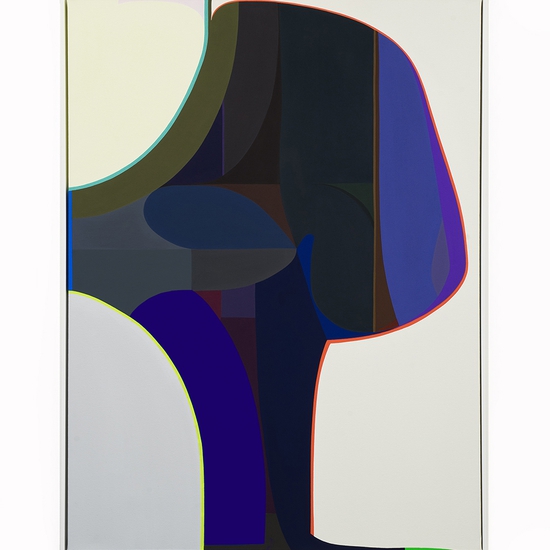 Brian Sanchez, Jamais Vu, 2025, Vinyl Emulsion on Canvas, 54 x 40 x 2 inches, framed size 55 x 41 x 2.25 inches