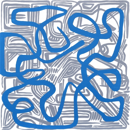 Kate Neckel: Alive, 2018, Acrylic on canvas, 24 x 24 inches