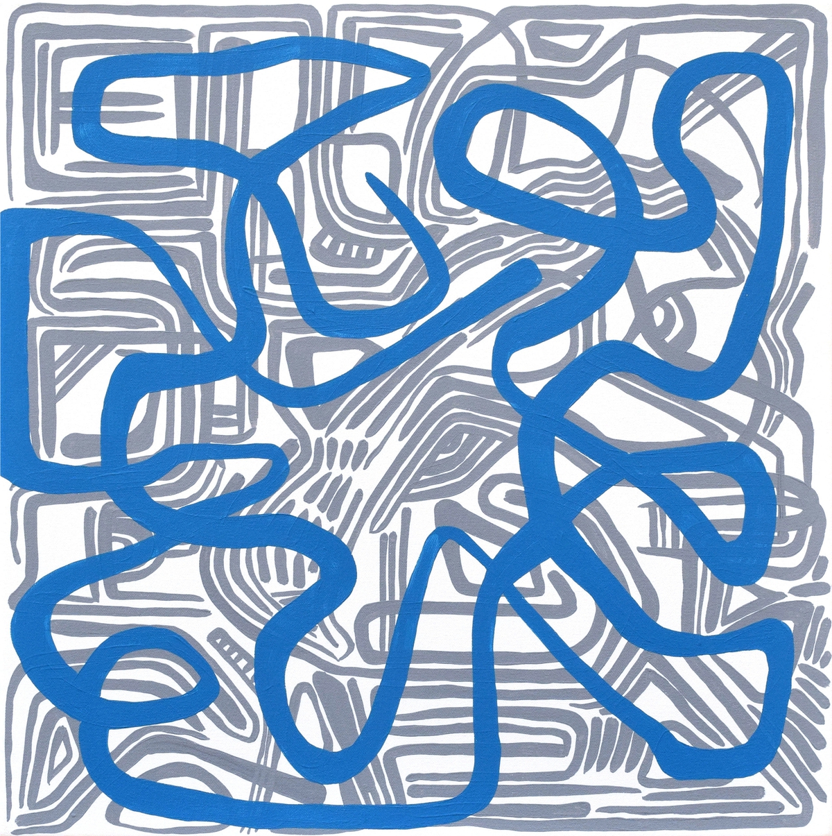 Kate Neckel: Alive, 2018, Acrylic on canvas, 24 x 24 inches