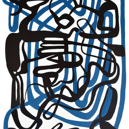 Kate Neckel: Follow the Signs, 2018, Acrylic on canvas, 48 x 36 inches