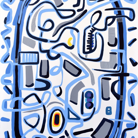 Kate Neckel: Soak, 2018, Acrylic on canvas, 48 x 36 inches