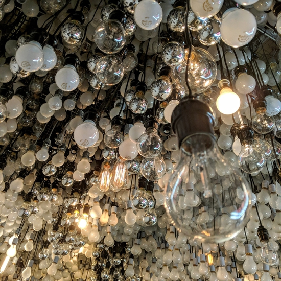 Annika Newell, 2018, Bulb Room Installation