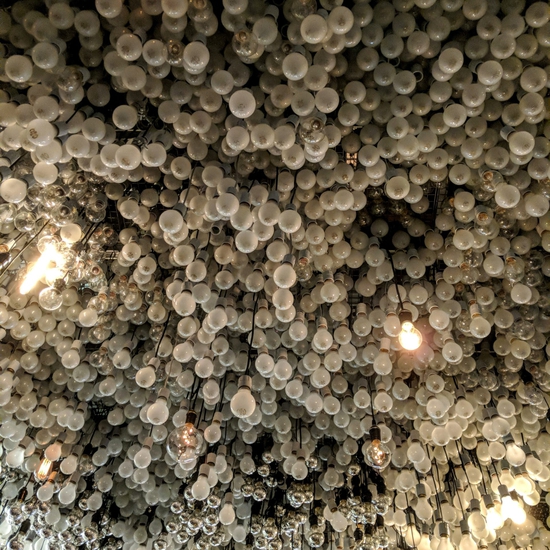 Annika Newell, 2018, Bulb Room Installation