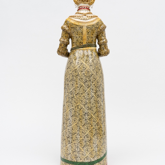 Claire Partington: Valentine 1, 2022, Earthenware & mixed media, 36 x 10 x 9 inches