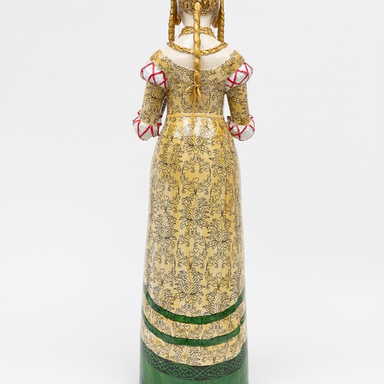 Claire Partington: Valentine 2, 2022, Earthenware & mixed media, 36 x 10 x 9 inches