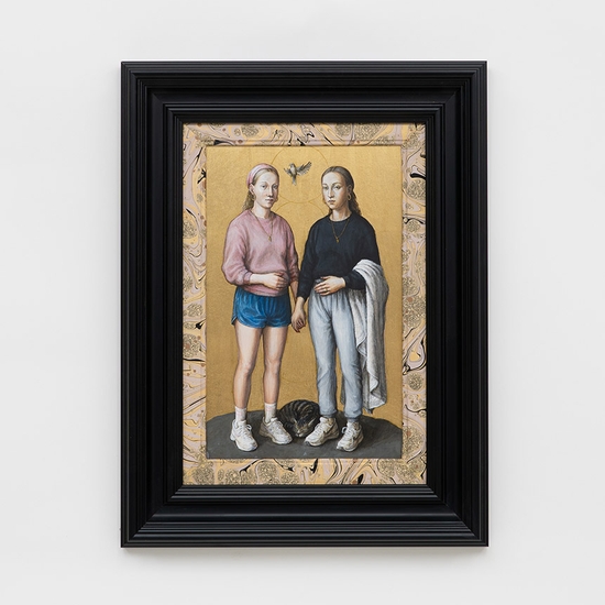 Claire Partington, Birdie, 2026, Acrylic and oil on panel, 24 x 18 x 2 inches