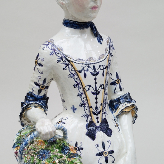 Claire Partington: Little Sister, 2021, Glazed Earthenware, 22 x 11 x 9 inches