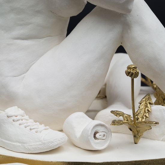 Claire Partington: Picnicker, 2021, Porcelain, 12 x 12.5 x 10 inches