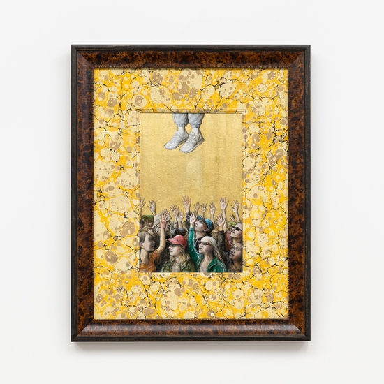 Claire Partington, Rapture II, 2026, Oil and acrylic on panel, Framed size 20.5 x 16.5 x 1.5 inches