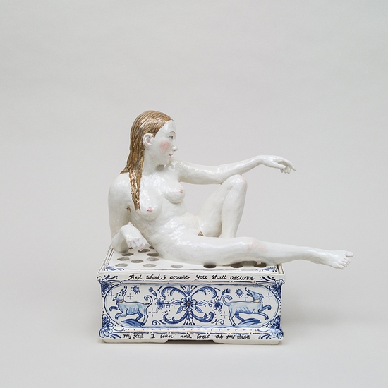 Claire Partington: Song of Myself, 2021, Glazed Earthenware, 13.5 x 16 x 6.5 inches