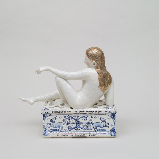 Claire Partington: Song of Myself, 2021, Glazed Earthenware, 13.5 x 16 x 6.5 inches