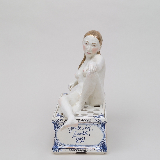 Claire Partington: Song of Myself, 2021, Glazed Earthenware, 13.5 x 16 x 6.5 inches