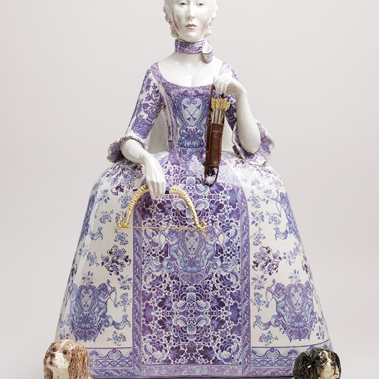 Claire Partington: Venus, 2019, Glazed ceramic and mixed media, 27 x 18 x 17.5 inches