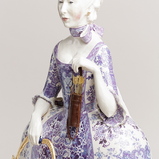 Claire Partington: Venus, 2019, Glazed ceramic and mixed media, 27 x 18 x 17.5 inches