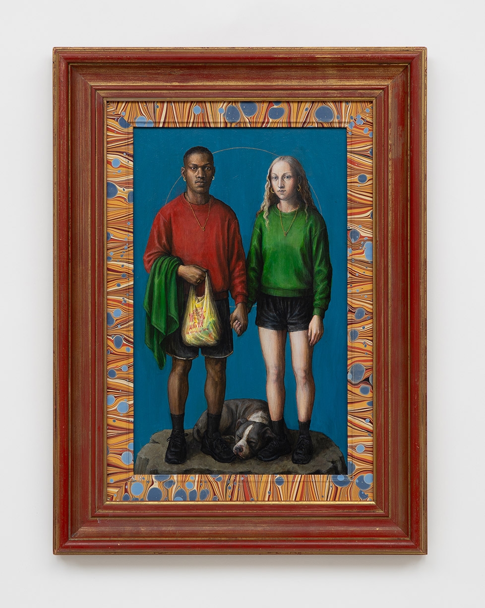 Claire Partington, Wing Yip, 2026, Acrylic and oil on panel, 22 x 17 x 2 inches