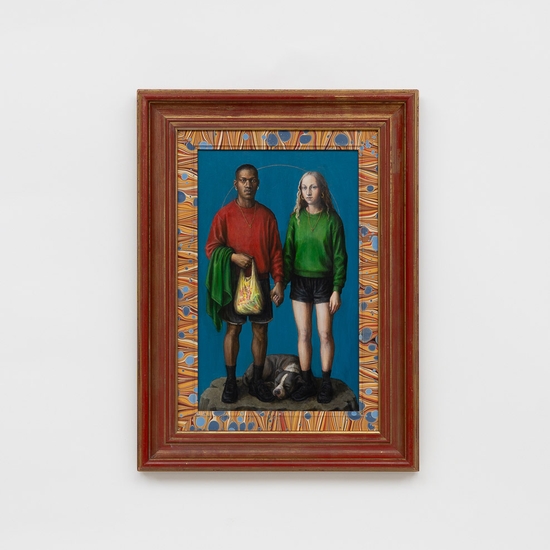 Claire Partington, Wing Yip, 2026, Acrylic and oil on panel, 22 x 17 x 2 inches