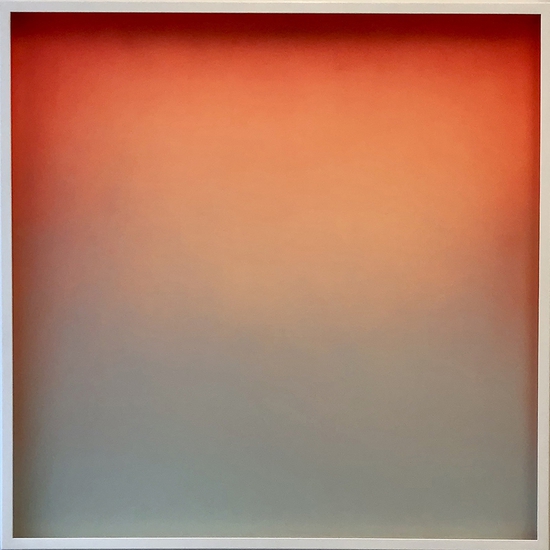 Peter Gronquist: light, 2020, Acrylic and enamel on wood with plexiglass, 45 x 45 inches