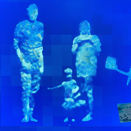 Maja Petric: There is Another World Inside My Shadow, 2017, Interactive video art installation at Hong Kong Landmark Gallery, 144 x 192 inches