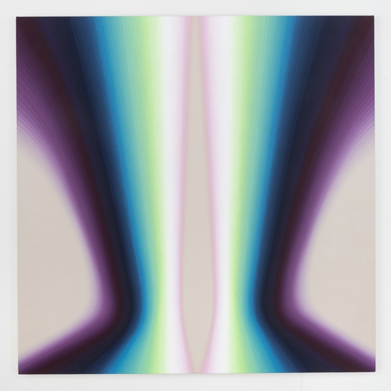 Audrey Stone: Press 2, 2018, Acrylic and flashe on canvas, 40 x 40 inches