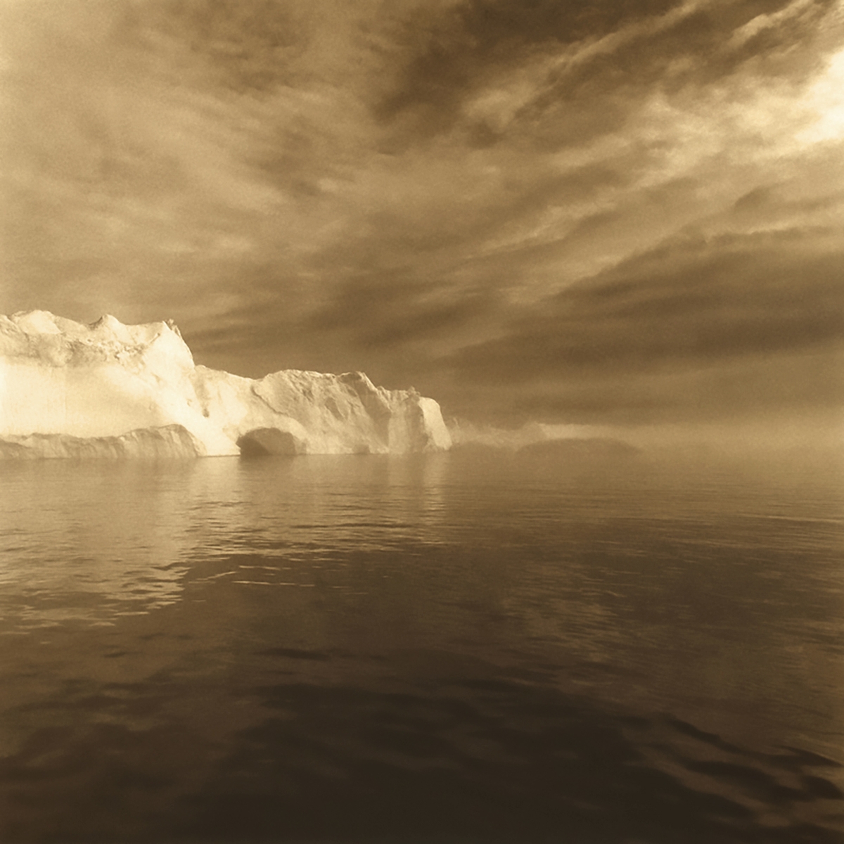 Rena Bass Forman, Greenland #3, Illusat, 2007, Sepia toned gelatin silver print, 38 x 38 inches, Edition of 7