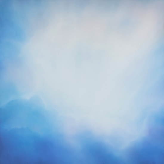 SOLD Tracy Rocca: Flood 4, 2024, Oil on polyester over panel, 42 x 42 x 2 inches