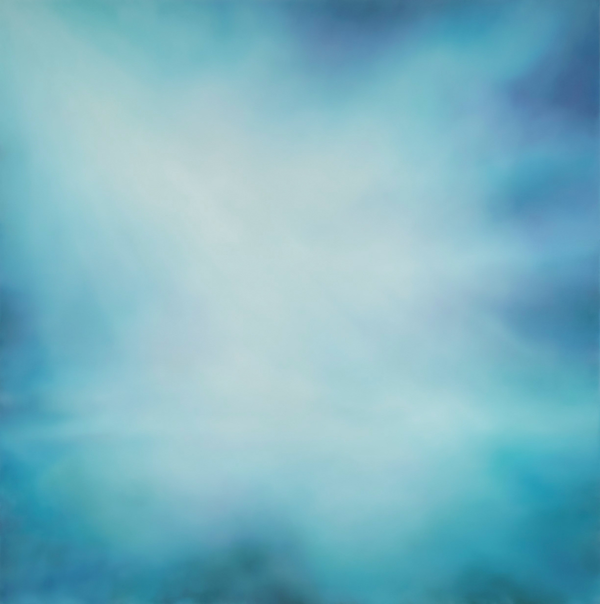 Tracy Rocca: Flood 5, 2024, Oil on polyester over panel, 42 x 42 x 2 inches