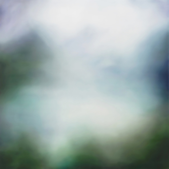 Tracy Rocca: Saint Mary Lake, 2019, Oil on polyester over panel, 48 x 48 inches