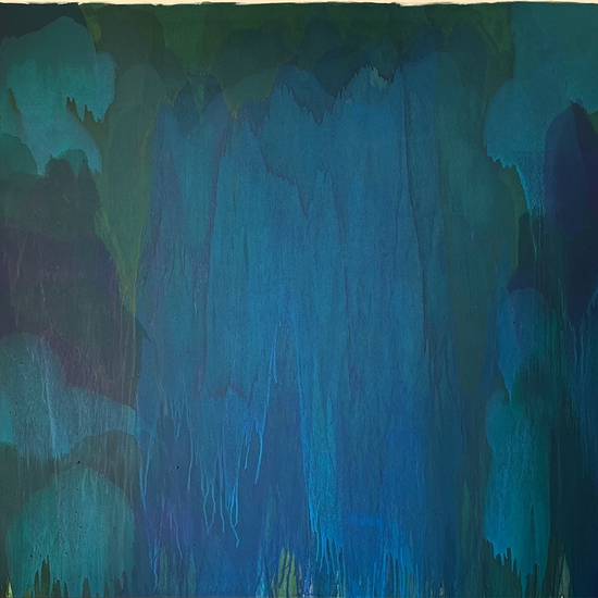 SOLD Marcel Rozek, A Welcome Sight, 2025, Oil and latex on canvas, 64 x 72 x 1.5 inches