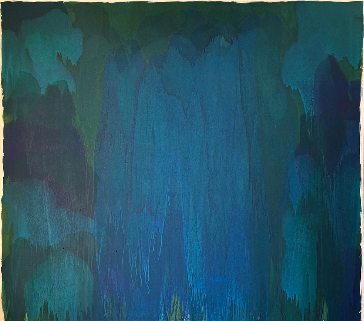 SOLD Marcel Rozek, A Welcome Sight, 2025, Oil and latex on canvas, 64 x 72 x 1.5 inches