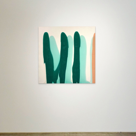 Marcel Rozek: Double Mint, 2023, Oil on canvas, 44 x 44 x 1.25 inches