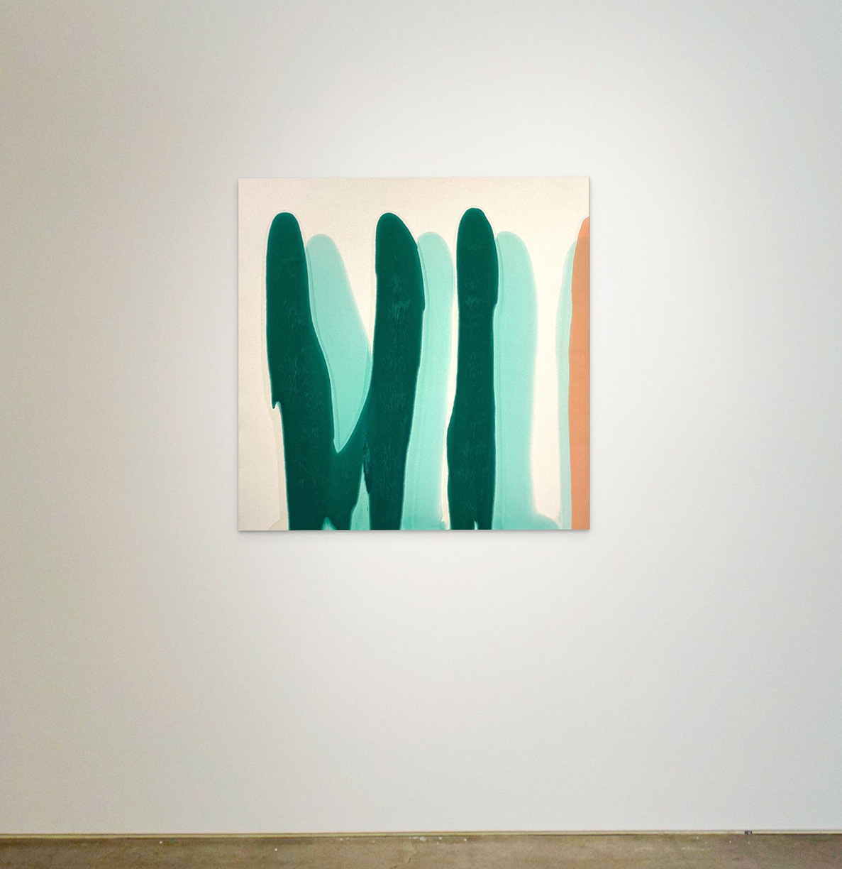 Marcel Rozek: Double Mint, 2023, Oil on canvas, 44 x 44 x 1.25 inches
