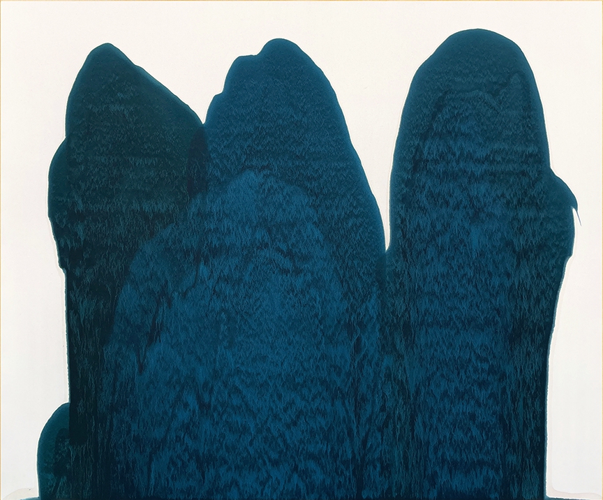 Marcel Rozek, Landslide, 2024, Oil and latex on canvas, 64 x 78 x 1.5 inches